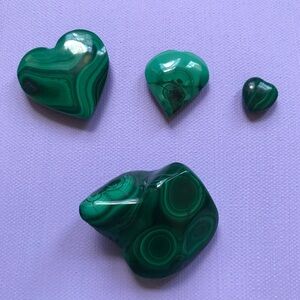 Lot of 4 Polished Malachite Crystals ✨